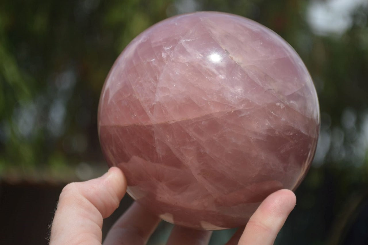 Polished Natural Rose Quartz Spheres