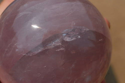 Polished natural Rose quartz A Spheres