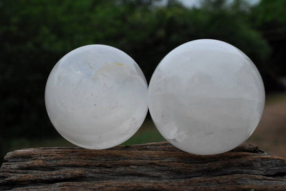 Polished natural Moon Opal Spheres L