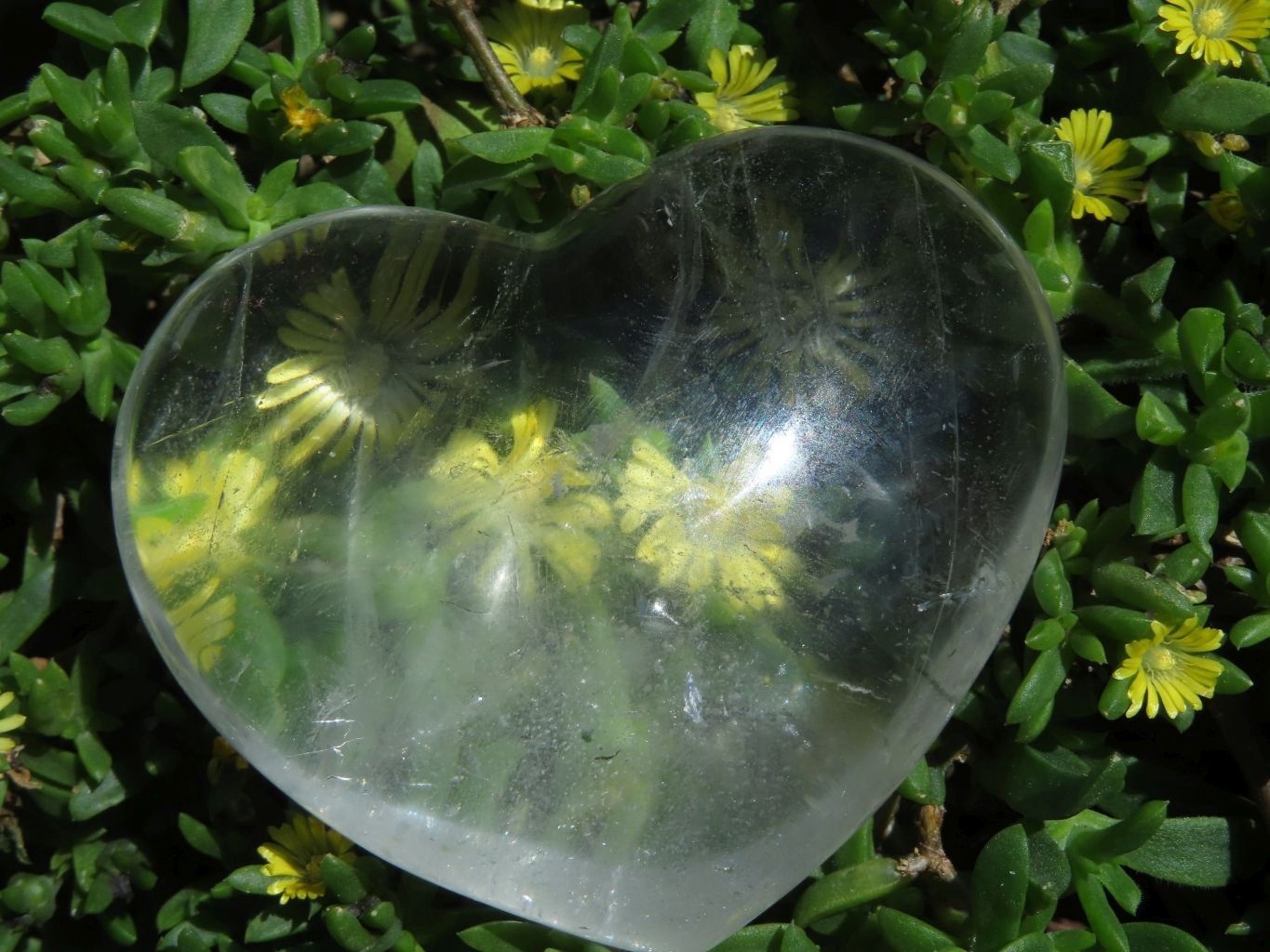 Polished Natural Clear Quartz Hearts