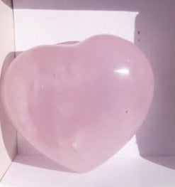 Polished natural Rose Quartz Heart