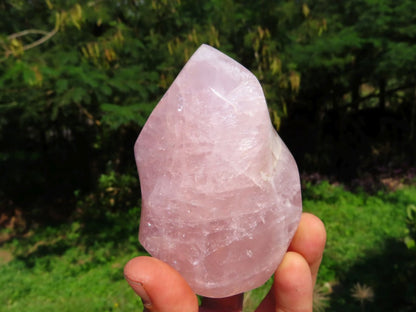 Stunning Polished Rose Quartz Flame