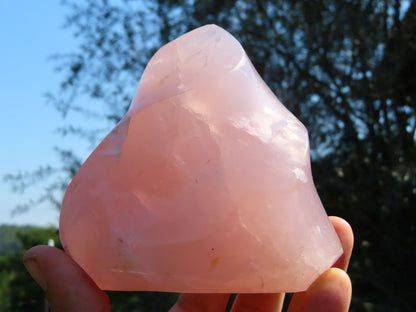 Stunning Polished Rose Quartz Flame