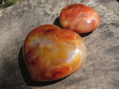 Gorgeous Polished Natural  Carnelian Agate Heart