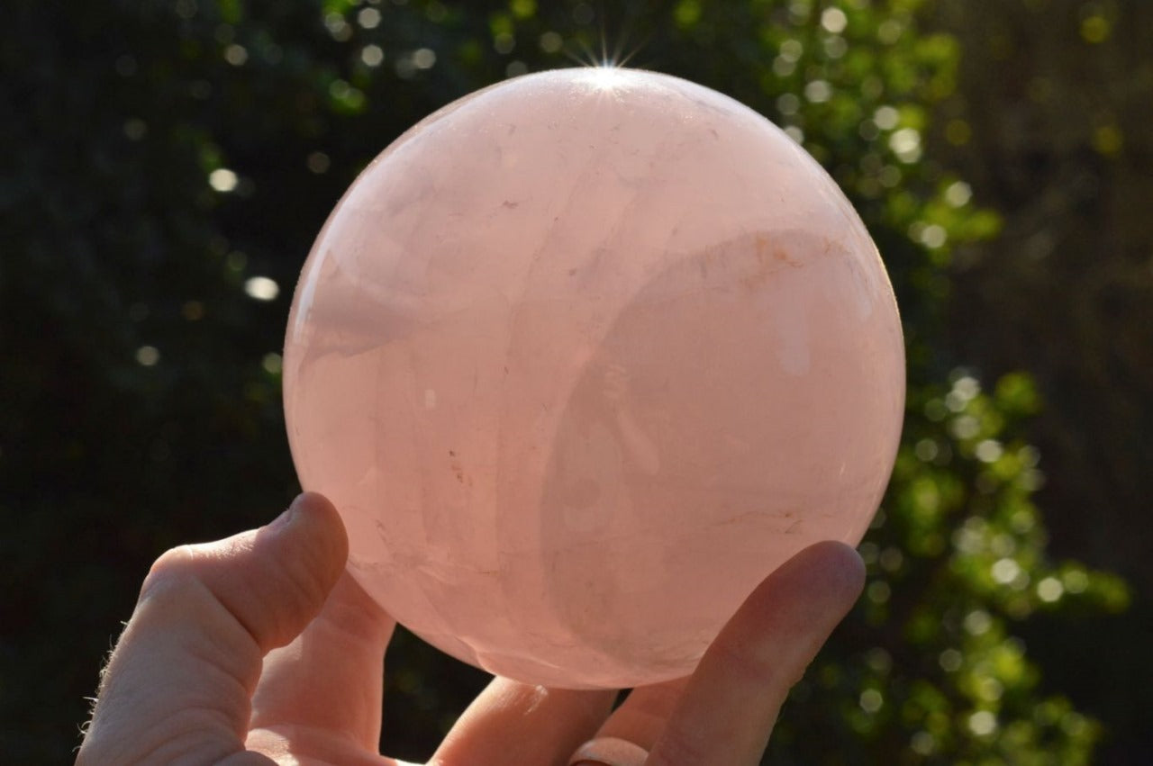 Polished Natural Rose Quartz Spheres