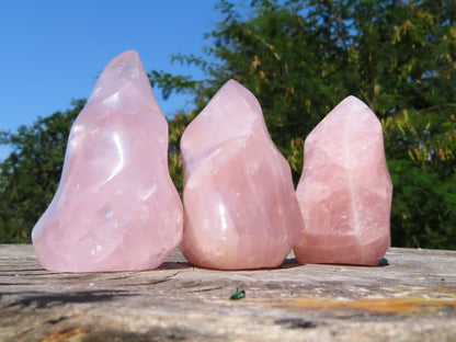 Stunning Polished Rose Quartz Flame