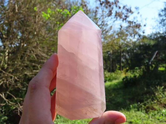 Polished Natural Rose Quartz Tower