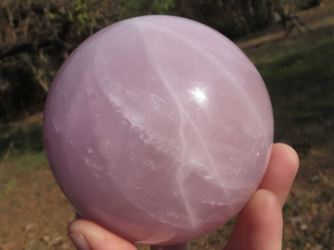 Polished Natural Rose Quartz Spheres