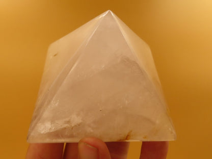 Polished Natural Rose Quartz Crystal Pyramid L